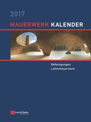 cover image of Mauerwerk Kalender 2017